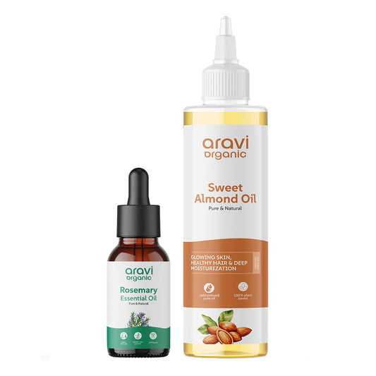 100% Pure Rosemary Essential Oil And Almond Oil - For Hair Growth