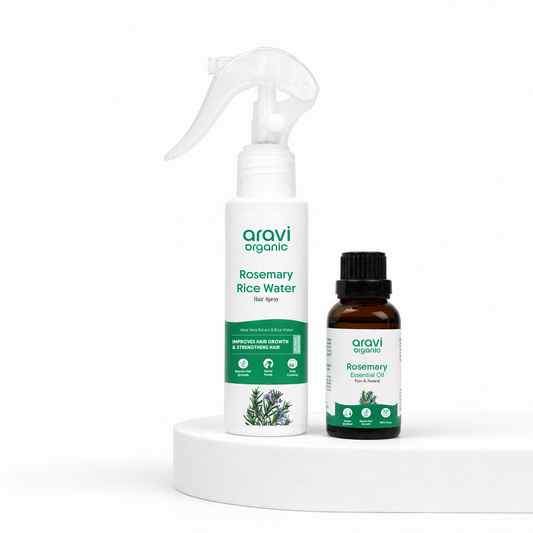 Rosemary Water Spray & Rosemary Essential Oil Combo – Hair & Scalp Care (100ml + 15ml)