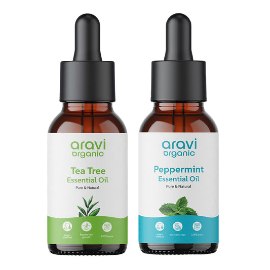 100% Pure Tea Tree And Peppermint Essential Oil  For Healthy Hair and Skin