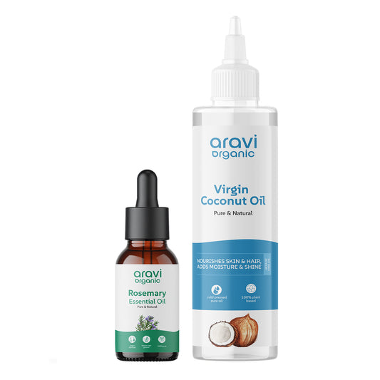 100% Pure Rosemary Essential Oil And Coconut Oil - For Hair Growth
