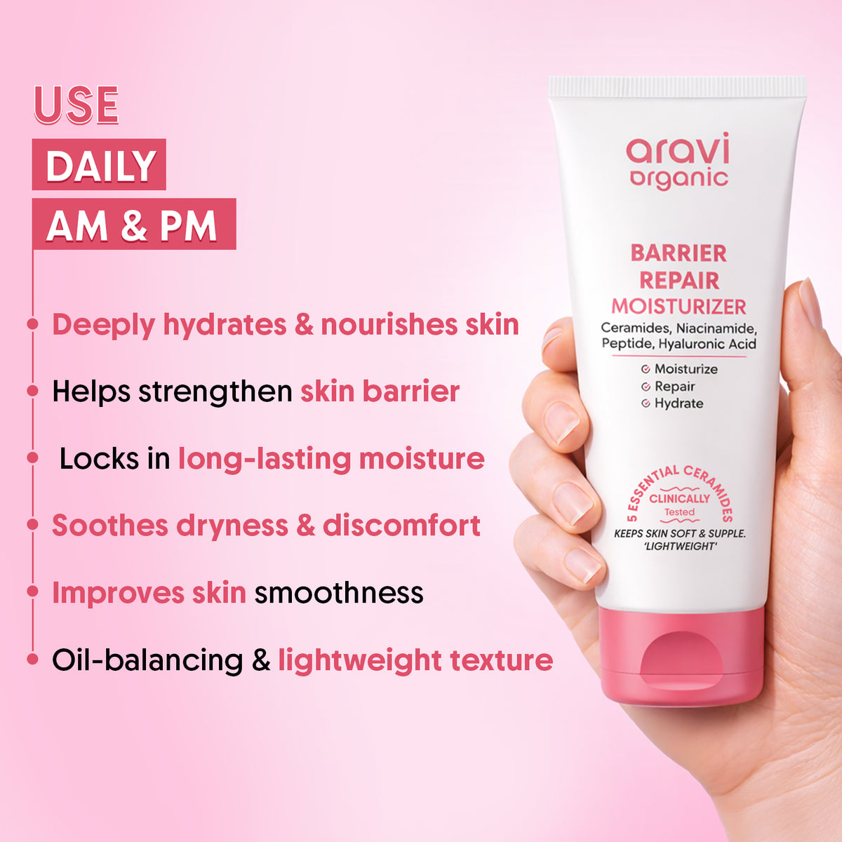 Barrier repair moisturizer 100g - Aravi Organic, view 6