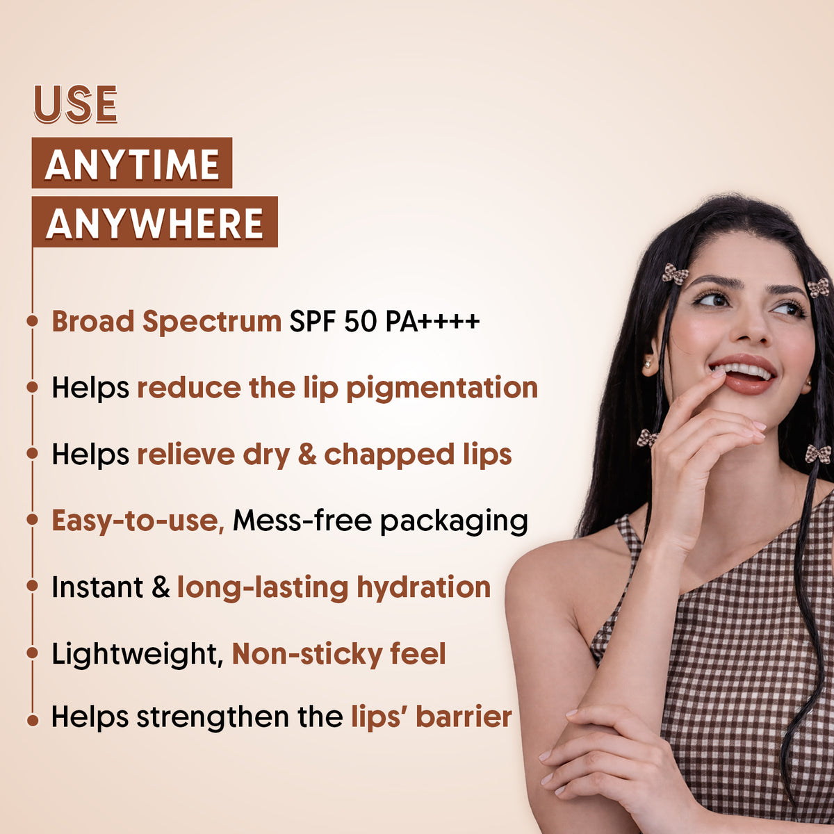 Nude cocoa lip balm with kojic acid, 5g - Aravi Organic, view 6