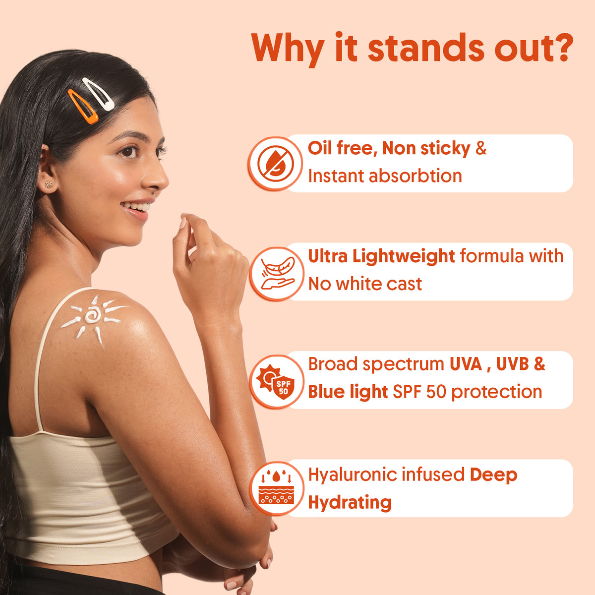 Sunscreen body lotion SPF 50 200ml - Aravi Organic, view 2