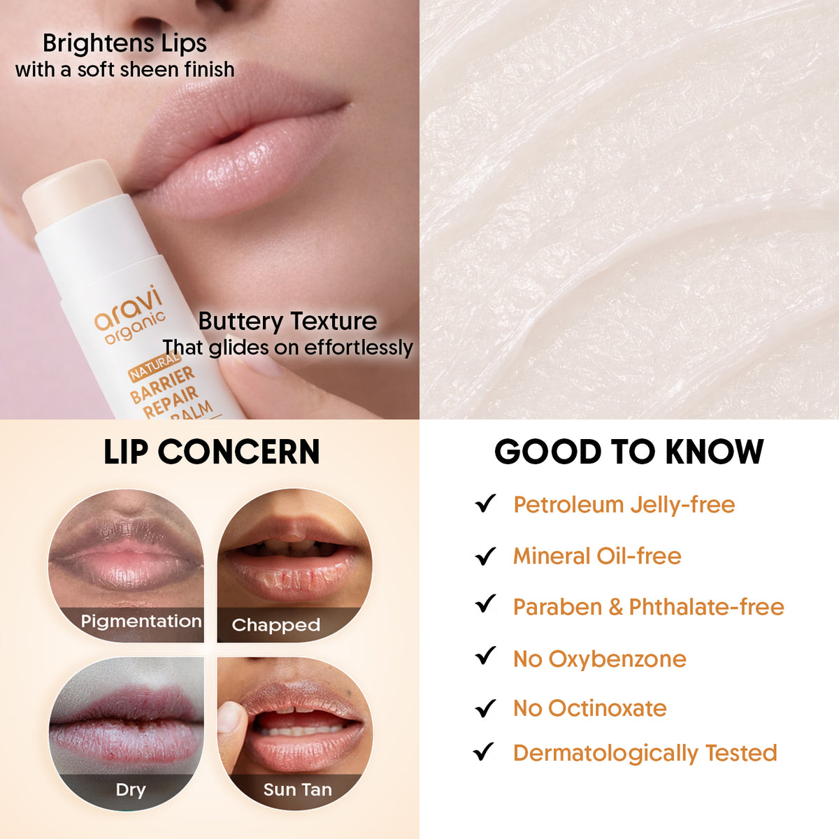 Barrier repair lip balm, 5g - Aravi Organic, view 3
