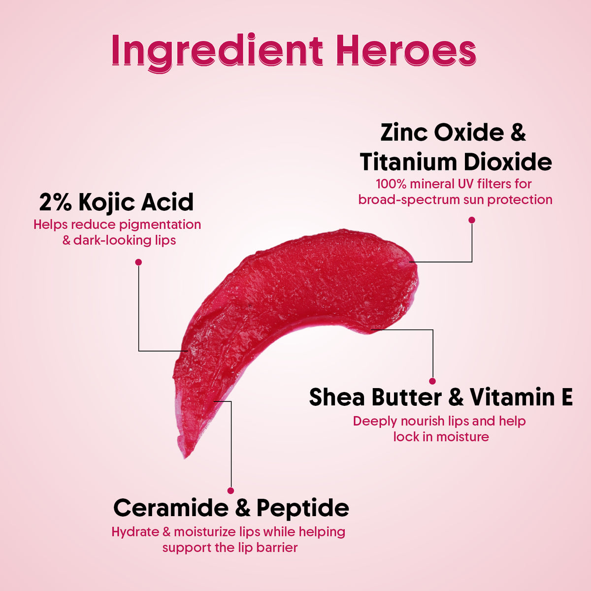Beetroot tinted lip balm with kojic acid, 5g - Aravi Organic, view 4
