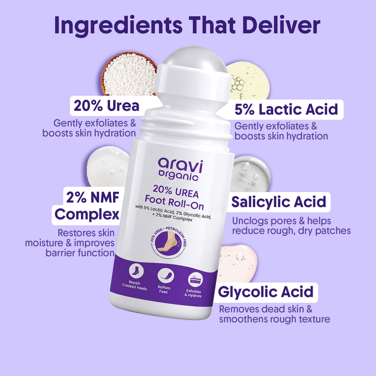 20% urea foot roll on - Aravi Organic, view 2