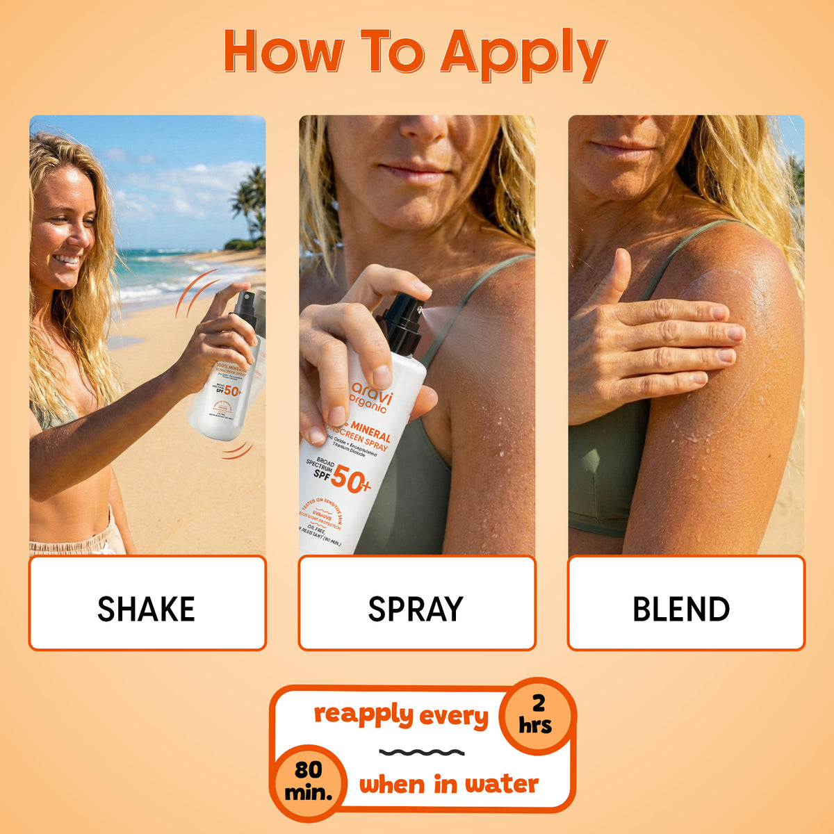 100% mineral sunscreen spray 100ml - Aravi Organic, view 7