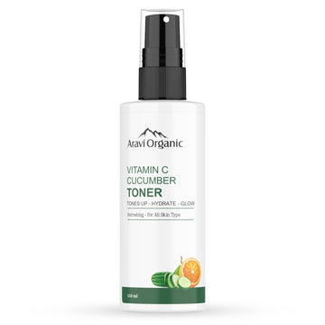 Aravi Organic Cucumber & Vitamin C Natural Face Mist & Toner - for Cleansing & Refreshing