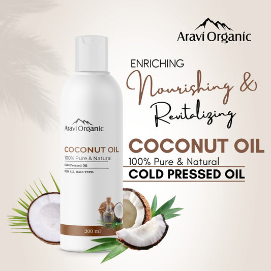 100% Pure Extra Virgin Cold Pressed Coconut Oil with Neem Wood Comb.