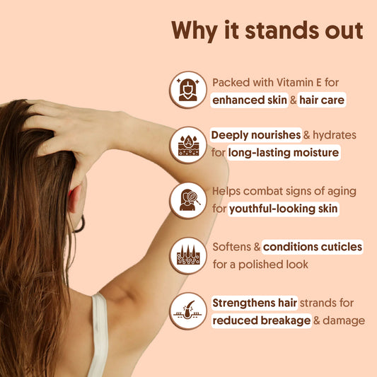 100% Pure Almond Hair Oil for Smooth, Shiny & Nourished Hair – 200ml