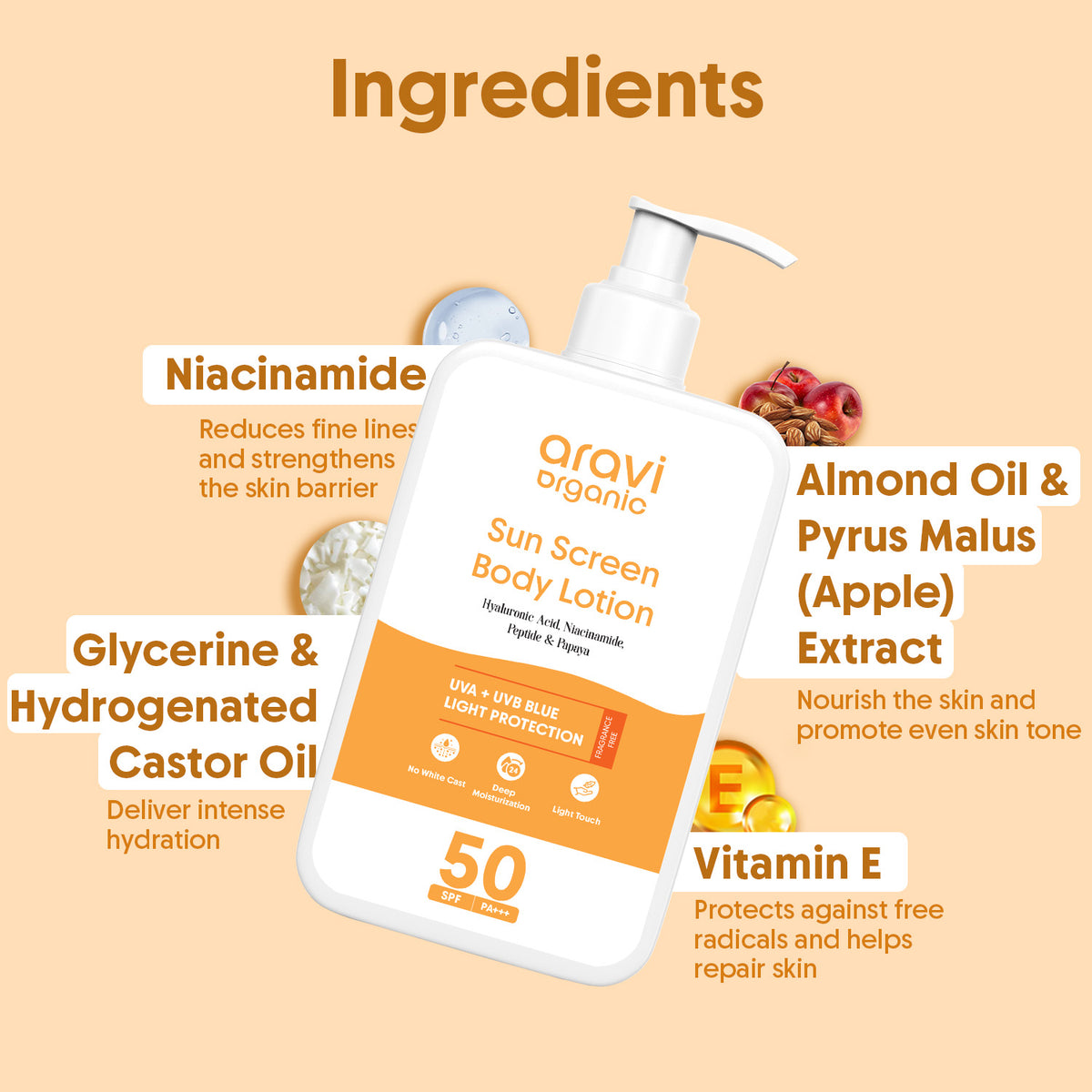 De-tan body lotion and sunscreen combo - Aravi Organic, view 4