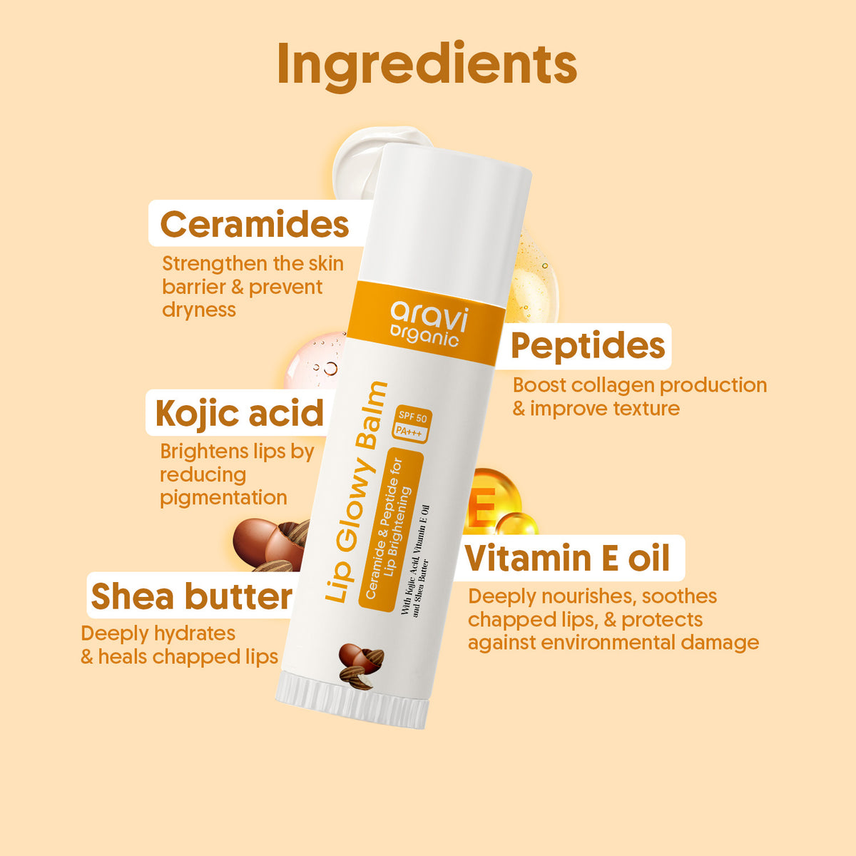 Lip balm combo SPF 50 - Aravi Organic, view 4