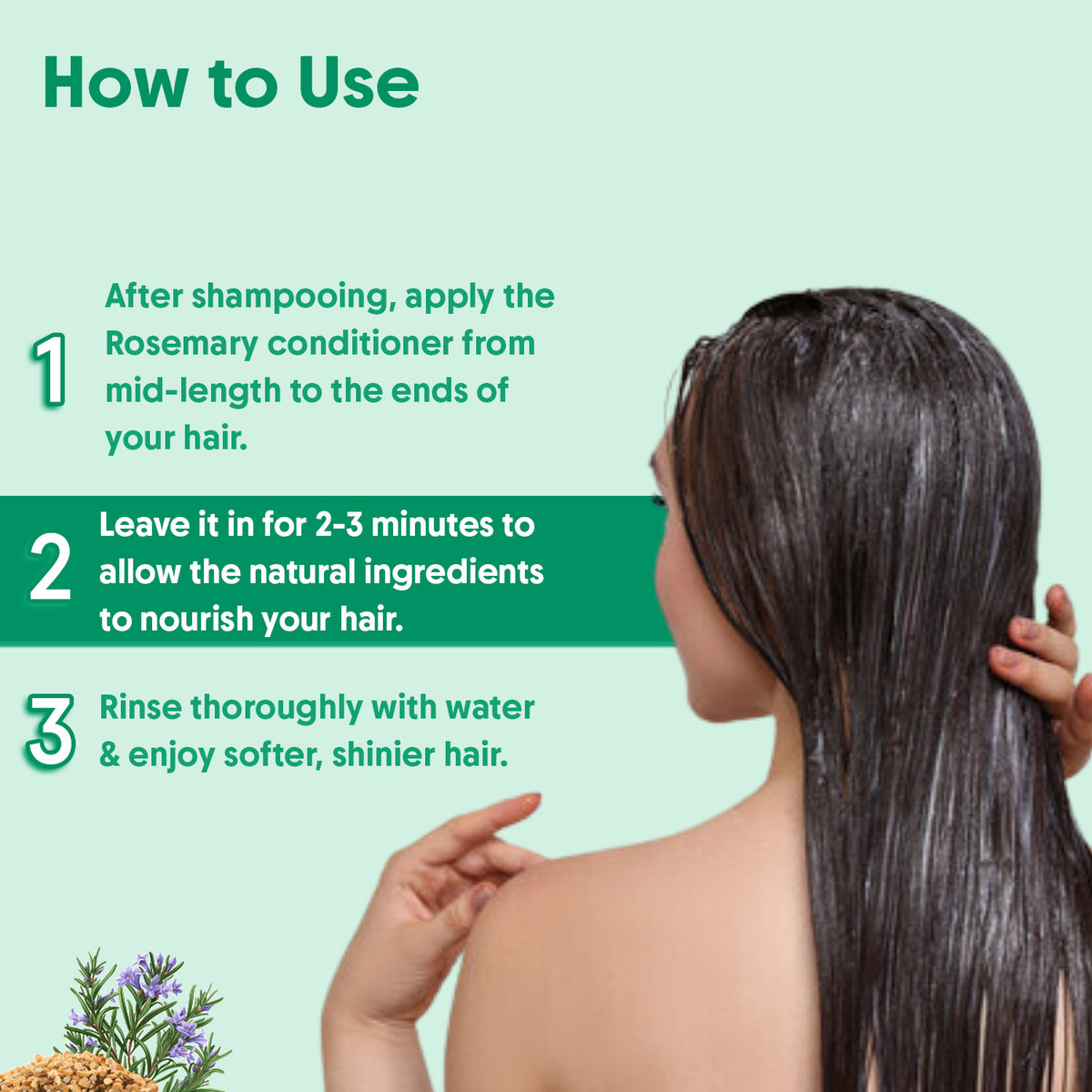 Rosemary oil, shampoo, conditioner and spray combo - Aravi Organic, view 8
