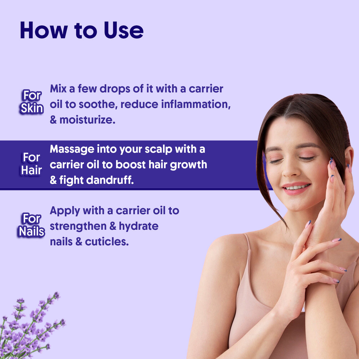 100% Pure Tea Tree & Lavender Essential Oil for Skin & Scalp Care