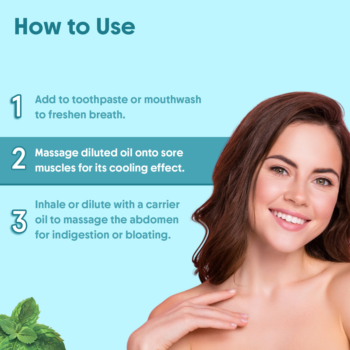 100% Pure Rosemary & Peppermint Essential Oil for Hair Growth