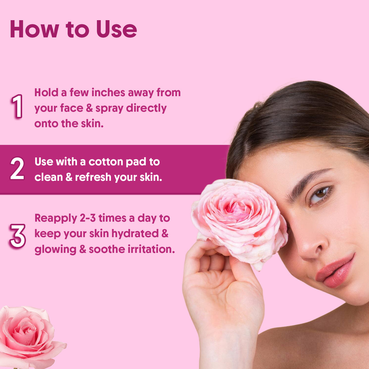 Pure rose water face spray 150ml - Aravi Organic, view 6