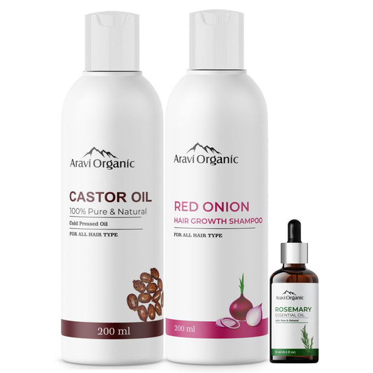 Rosemary Essential Oil, Castor Oil With Red Onion Shampoo