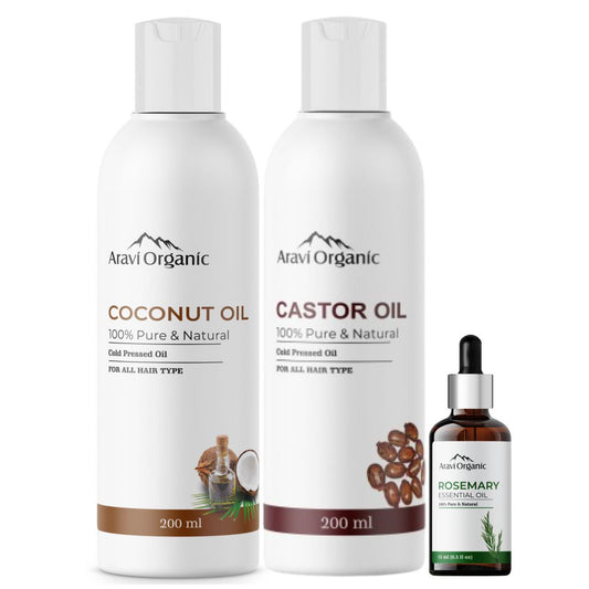 Rosemary Essential Oil, Castor Oil And Coconut Oil