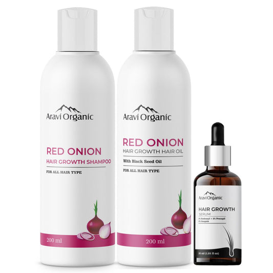 Onion Hair Oil, Shampoo And Hair Growth Serum