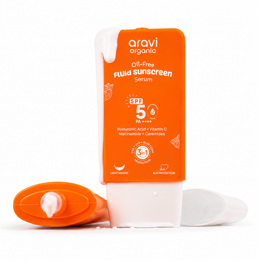 Oil-Free Fluid Sunscreen Serum - SPF 50++++ with Hyaluronic Acid, Vitamin C - 50ml