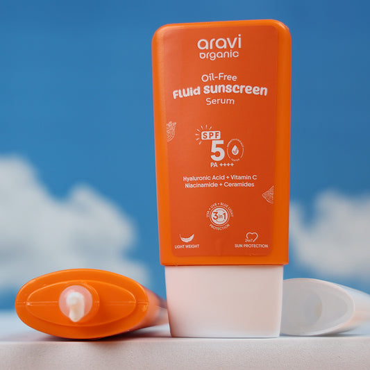 Oil-Free Fluid Sunscreen Serum - SPF 50++++ with Hyaluronic Acid, Vitamin C - 50ml