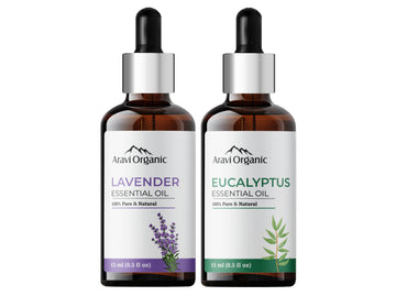 Lavender Essential Oil with Eucalyptus Essential Oil.