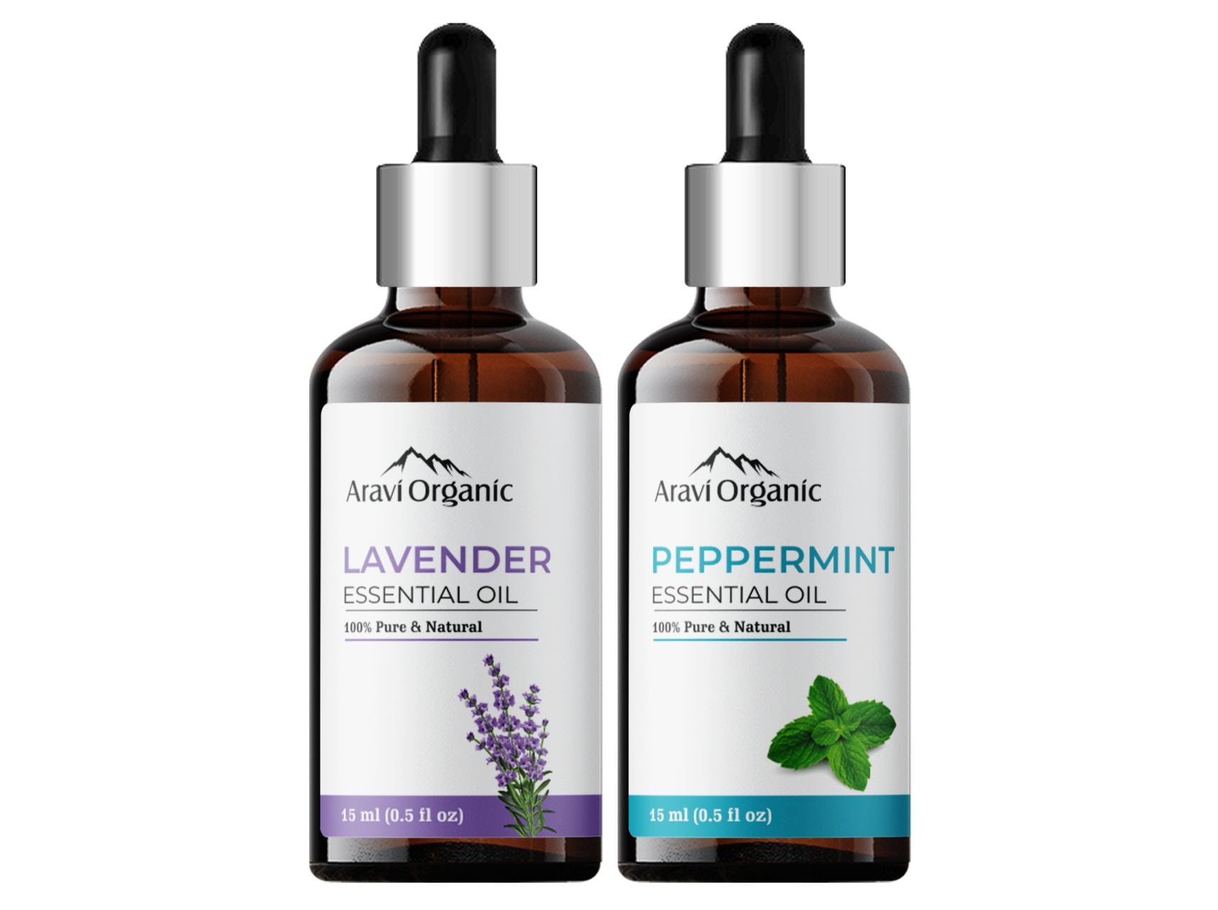 Lavender Essential Oil with Peppermint Essential Oil.