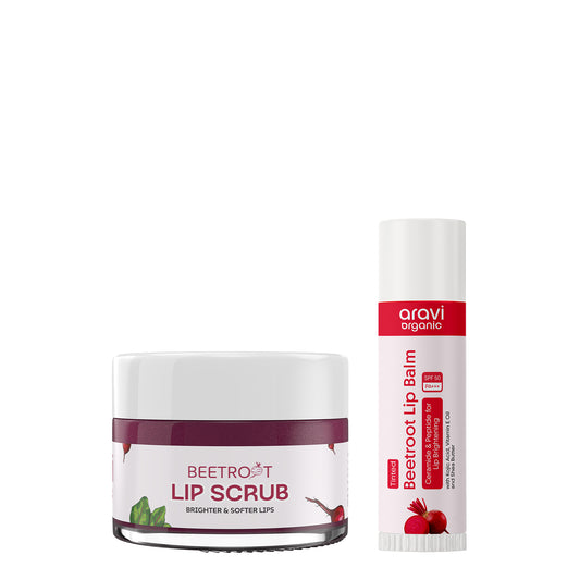 Beetroot Lip Balm And Beetroot Lip Scrub Combo