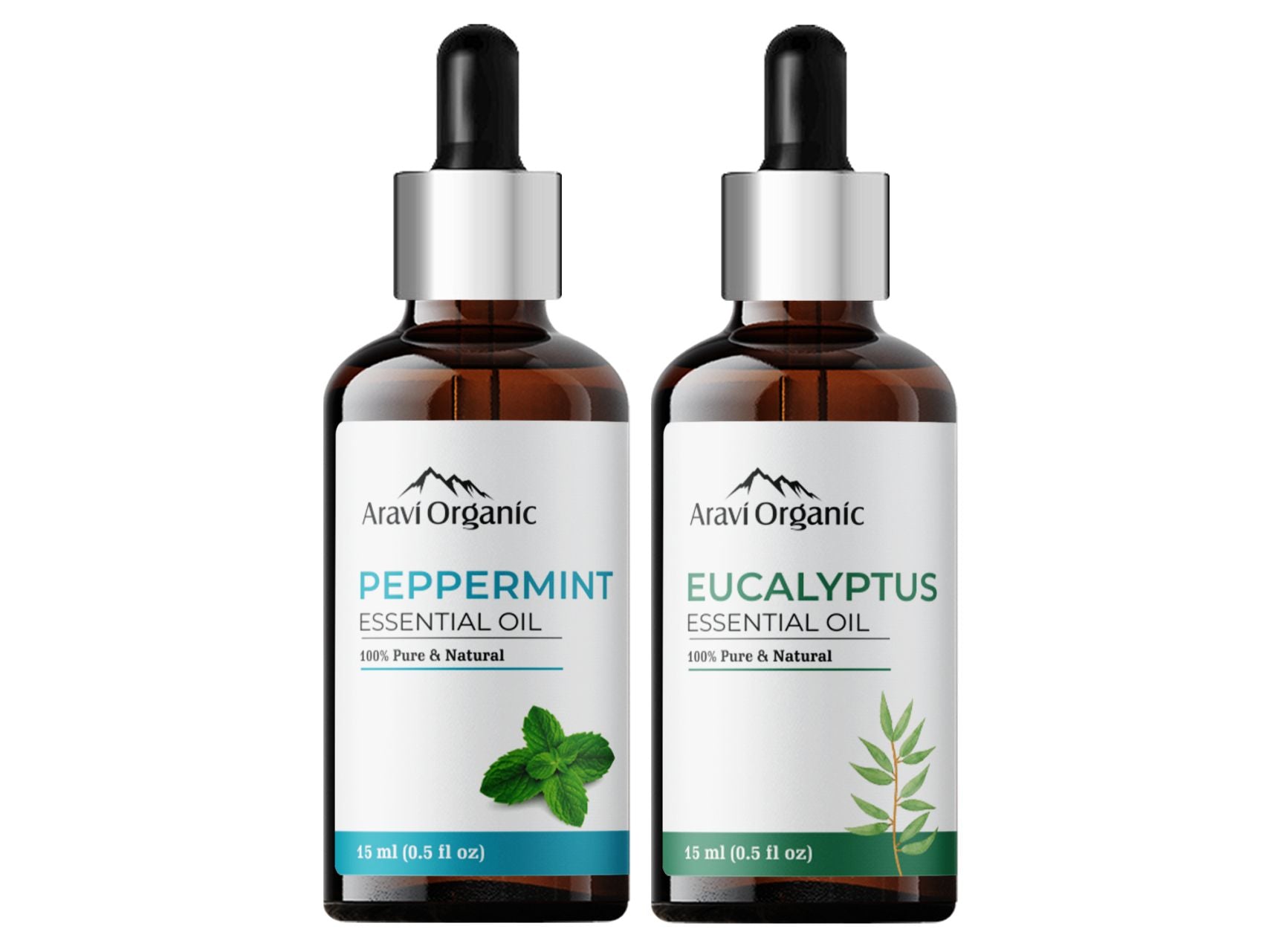Aravi Organic Peppermint With Eucalyptus Essential Oil