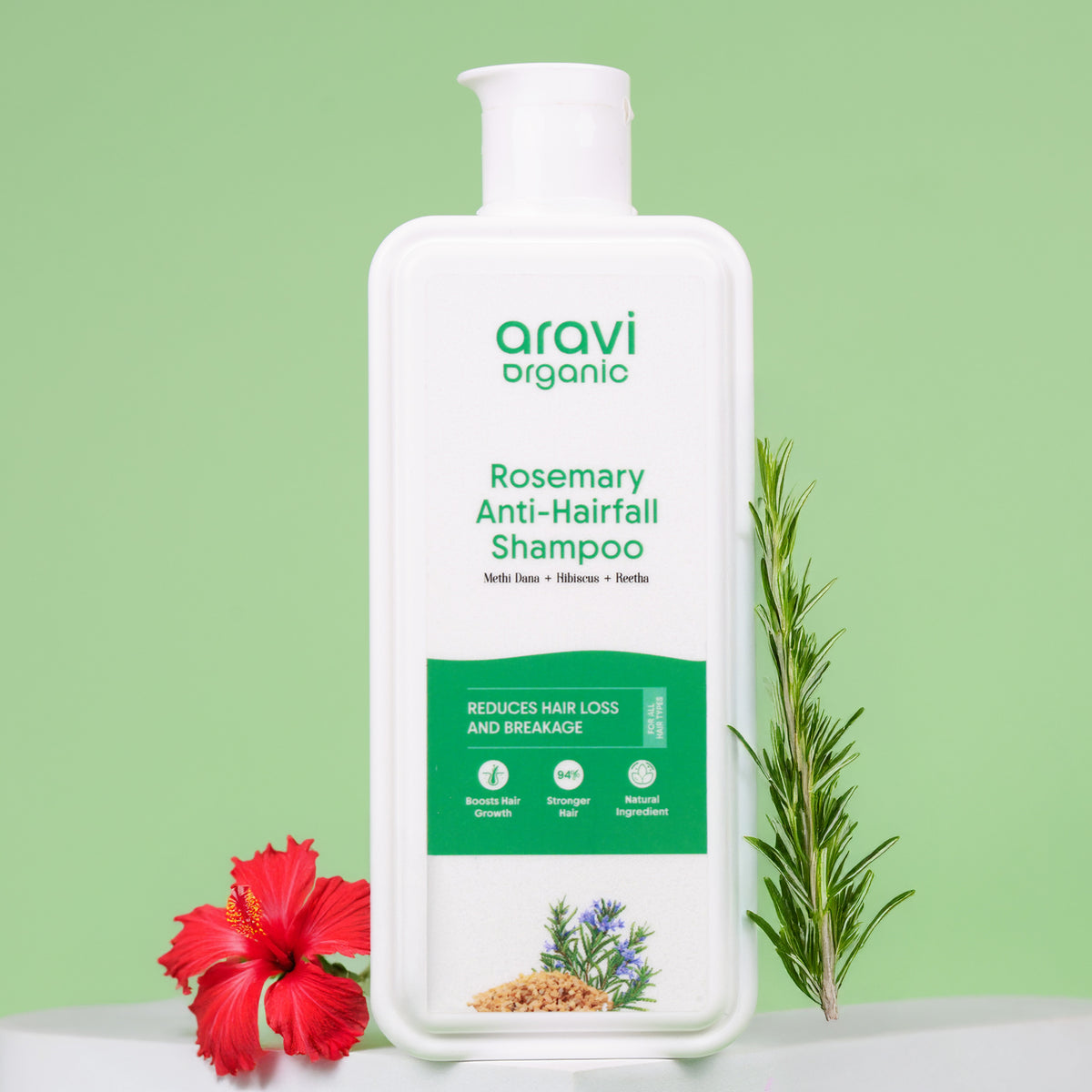 Rosemary anti hair fall shampoo 200ml - Aravi Organic, view 8