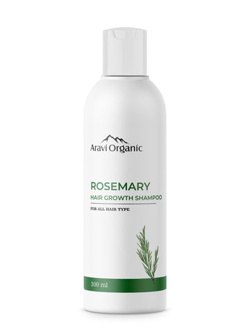 Aravi Organic Rosemary Hair Growth Shampoo | Helps Reducing Hair Fall | Suitable For All Hair Type | 200ml
