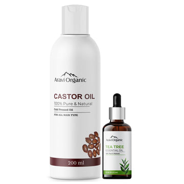 Tea Tree Essential Oil with Cold Pressed Castor Carrier Oil.