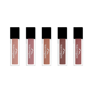 Long Lasting Matte Liquid Lipstick - Waterproof &  Ultra Smooth Nude Lipstick Combo Set of 5.