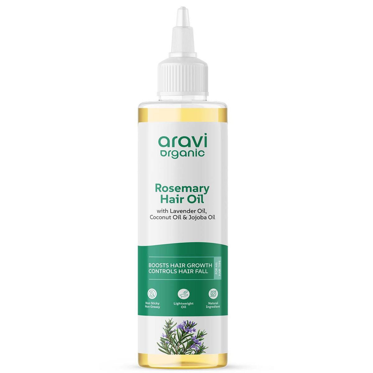 Rosemary lavender hair oil 200ml - Aravi Organic, view 8