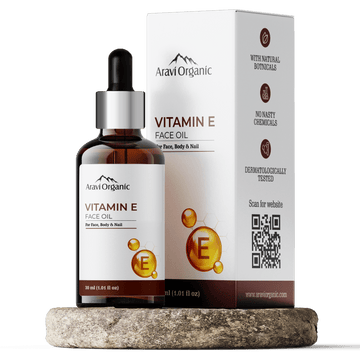 Pure Vitamin E Oil | Best Oil For Face, Body, Nail, Dry Skin and Hair Care (30 ml) - Aravi Organic