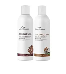 Extra Virgin Cold Pressed Coconut Oil & Cold Pressed Castor Carrier Oil Combo