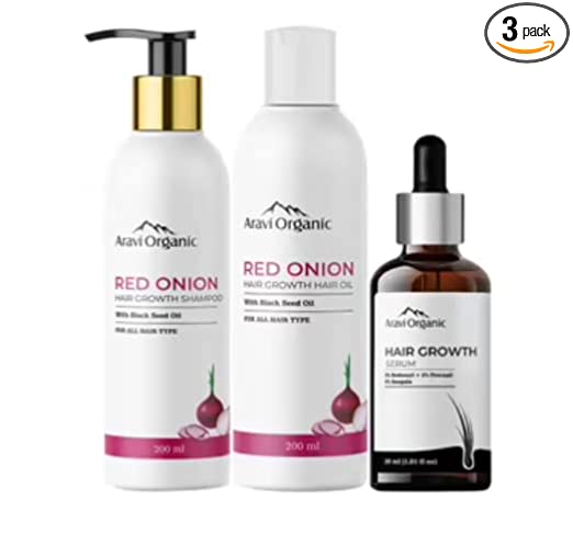 Hair Growth Onion Hair Oil And Onion Hair Shampoo & Advanced Hair Growth Serum Combo
